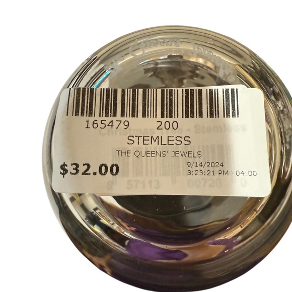 The Queen's Jewels Stemless "CHRISTMAS TREE" Wine Glass - Picture 4 of 4